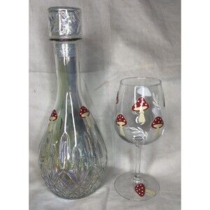Target 🍄 Decanter & Wine Glass Mushroom Set 🍄NEW!!